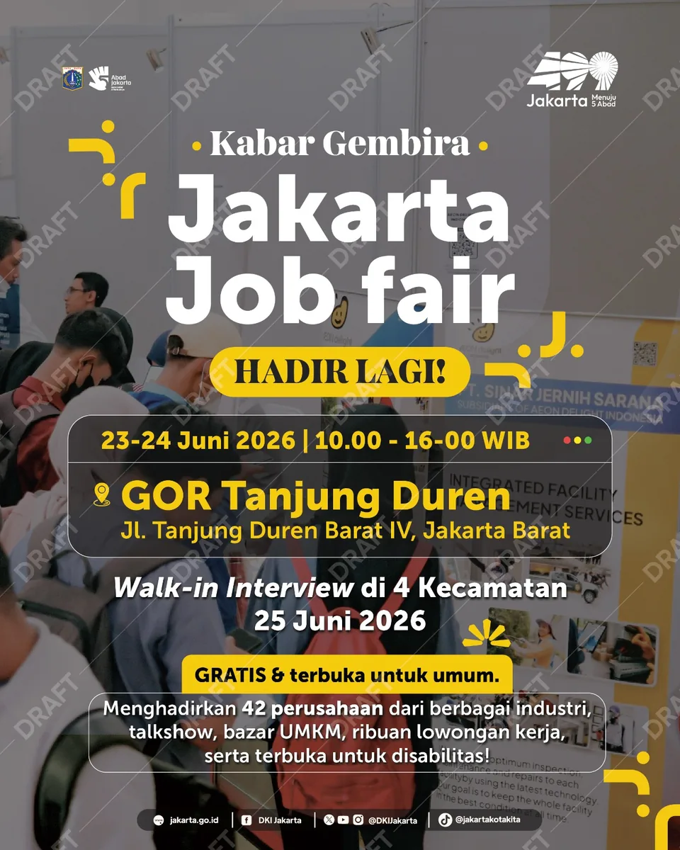 Job Fair Kabupaten Manggarai 2026 (Suku Dinas TKTE Wilayah Kabupaten Manggarai Barat) : 23-24 Juni 2026