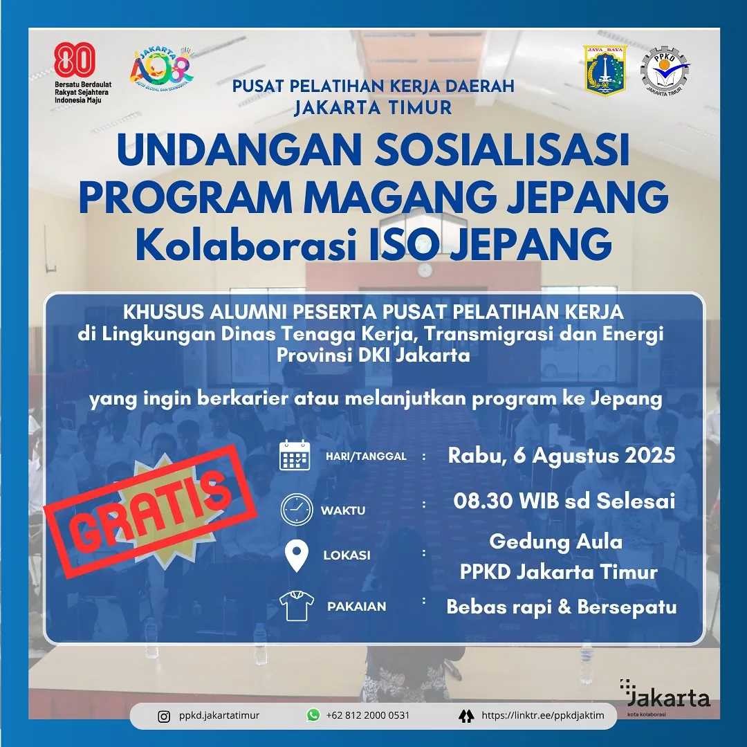 UNDANGAN SOSIALISASI PROGRAM MAGANG JEPANG – PPKD KABUPATEN MANGGARAI